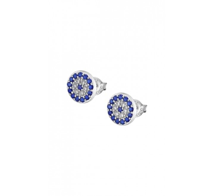 PENDIENTES LOTUS PLATA REDONDO CIRCONITAS LP1969-4/1