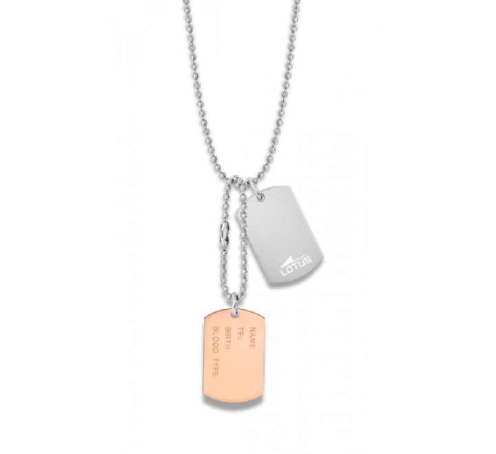 COLGANTE LOTUS LS2139/1/4 ACERO 2 PLACAS UNA ROSADA MILITAR