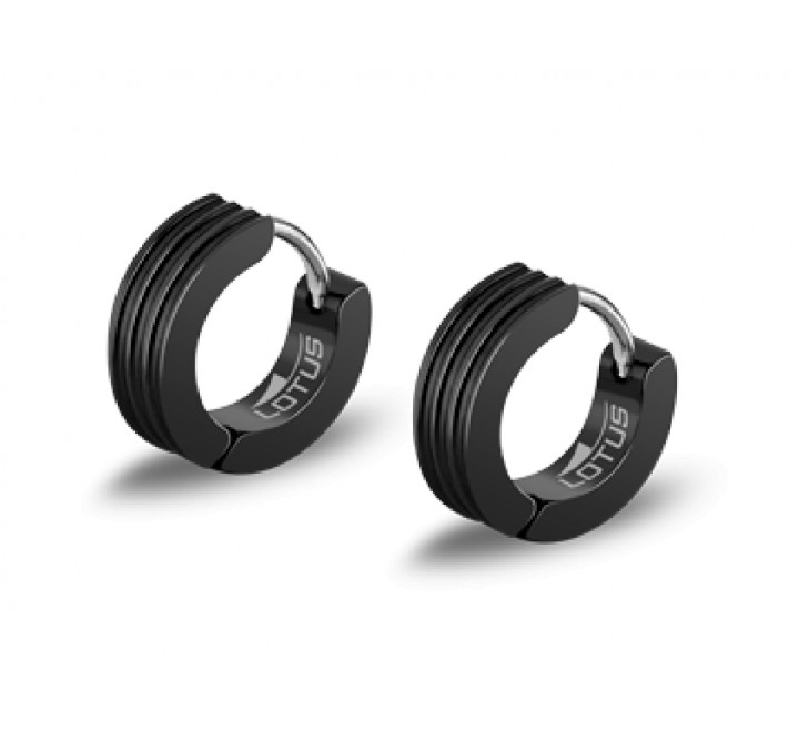 PENDIENTES LOTUS ACERO NEGRO AROS  LS2154/4/2 