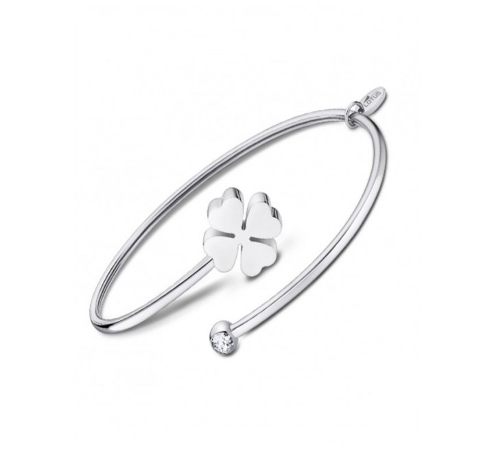 PULSERA LOTUS ACERO RIGIDA TREBOL LISO LS2169/2/5