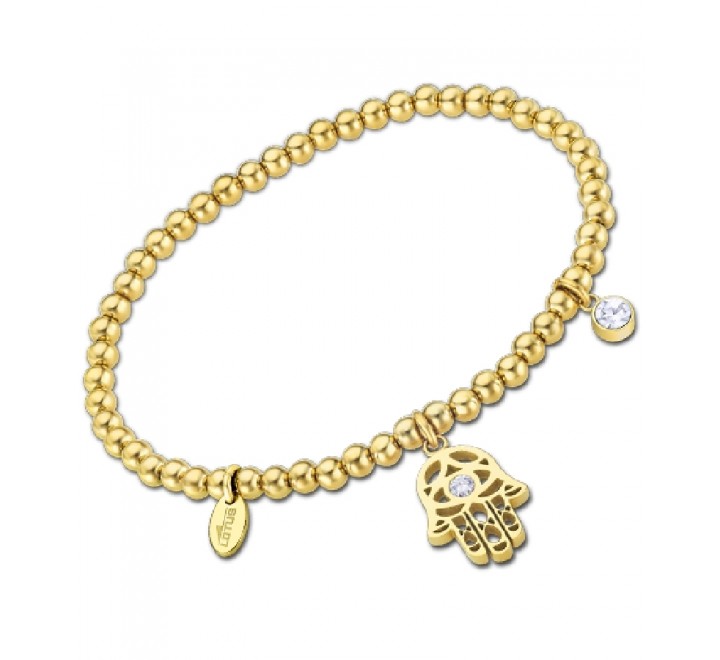 PULSERA LOTUS LS2172/2/3 ACERO DORADO COLGANTE MANO FATIMA