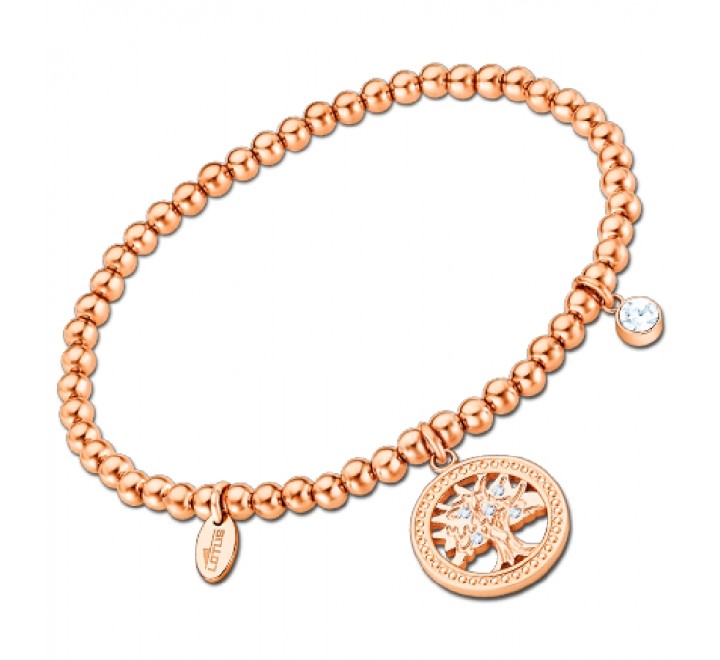 PULSERA LOTUS LS2172/2/6 ACERO ROSADO ARBOL VIDA COLGANDO