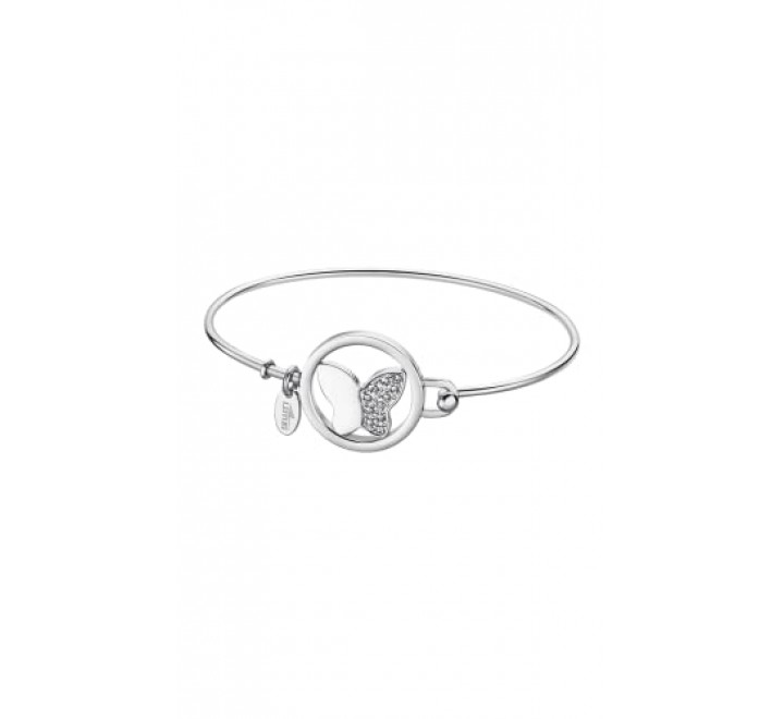 PULSERA LOTUS LS2014/2/2 ACERO RIGIDA MARIPOSA CIRCONITAS