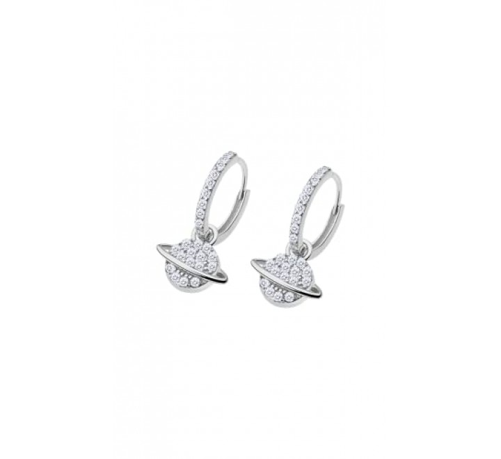 PENDIENTES LOTUS PLATA SATURNO CIRCONITAS LP3071-4/1