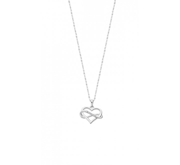 GARGANTILLA LOTUS PLATA CORAZON INFINITO CIRCONIT LP3307-1/1