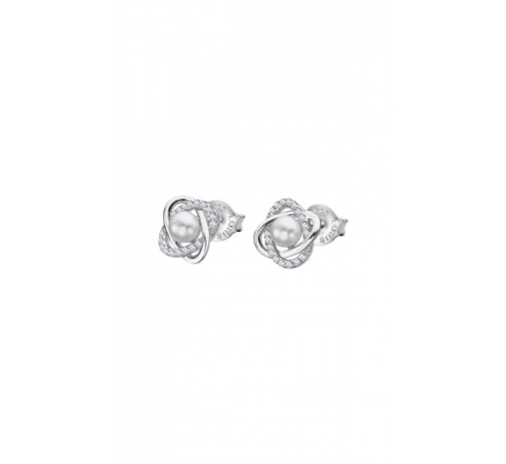 PENDIENTES LOTUS PLATA FLOR PERLAS CIRCONITAS LP3094-4/1