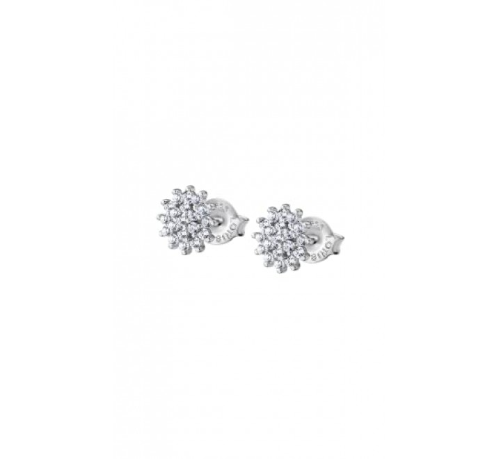 PENDIENTES LOTUS PLATA REDONDO CIRCONITAS LP3081-4/1