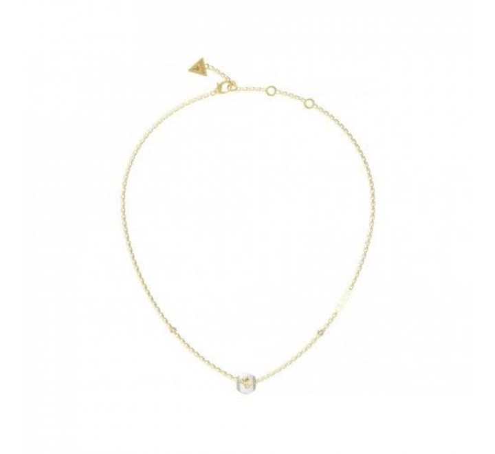 GARGANTILLA GUESS ACERO DORAD BOLA ESMALT JUBN02281JWYGWHT-U