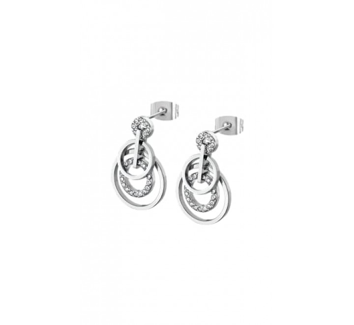 PENDIENTES LOTUS ACERO REDONDOS CIRCONITAS LS2324/4/1