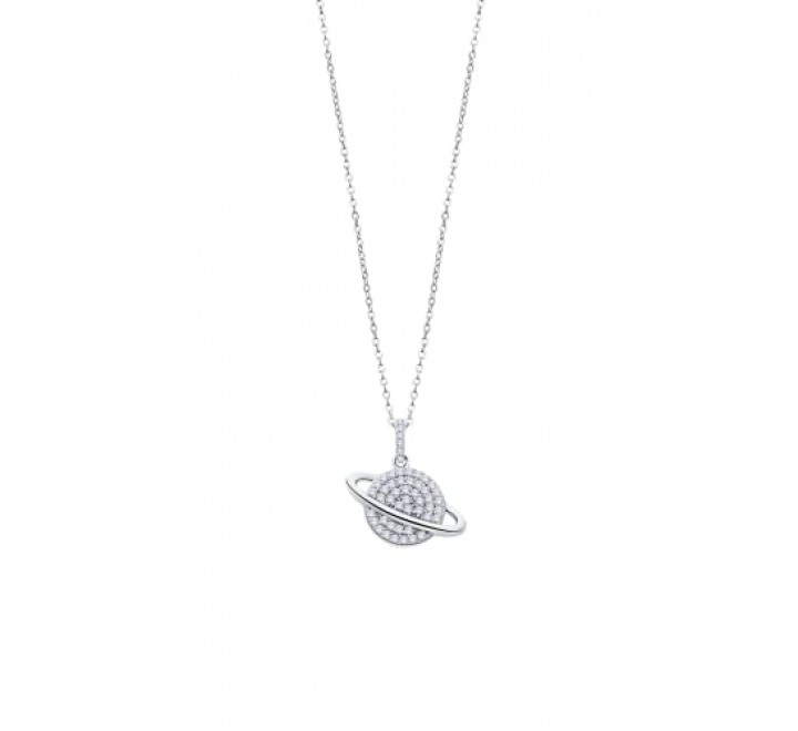 GARGANTILLA LOTUS PLATA SATURNO CIRCONITAS LP3071-1/1