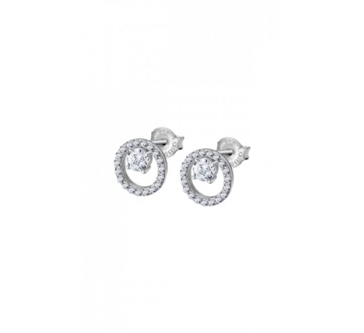 PENDIENTES LOTUS PLATA REDONDO CIRCONITAS LP3080-4/1