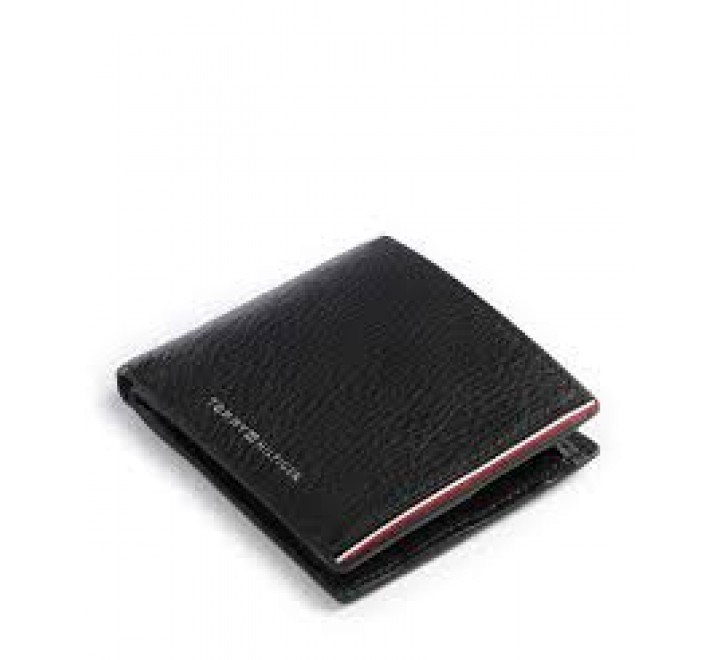 BILLETERA TOMMY HILFIGER NEGRA LOGO COLOR AM0AM10969 BDS