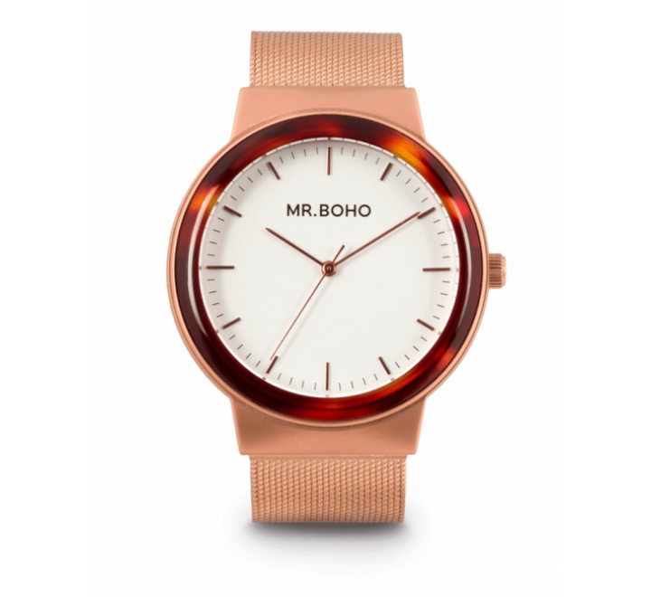 RELOJ MR BOHO ESTERILLA ACERO ROSADO VISEL CAREY 00728950