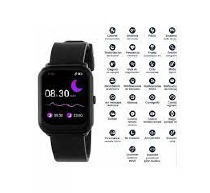 RELOJ MAREA SMART CAJA Y CORREA SILICONA NEGRA B59008/1