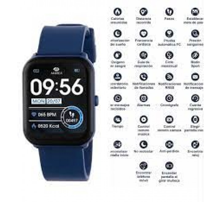 RELOJ MAREA SMART CAJA Y CORREA SILICONA AZUL B59008/2