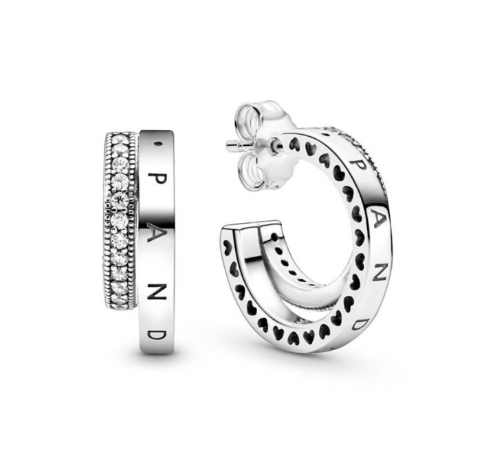 PENDIENTE PANDORA DOBLE ARO 299056C01PLATA