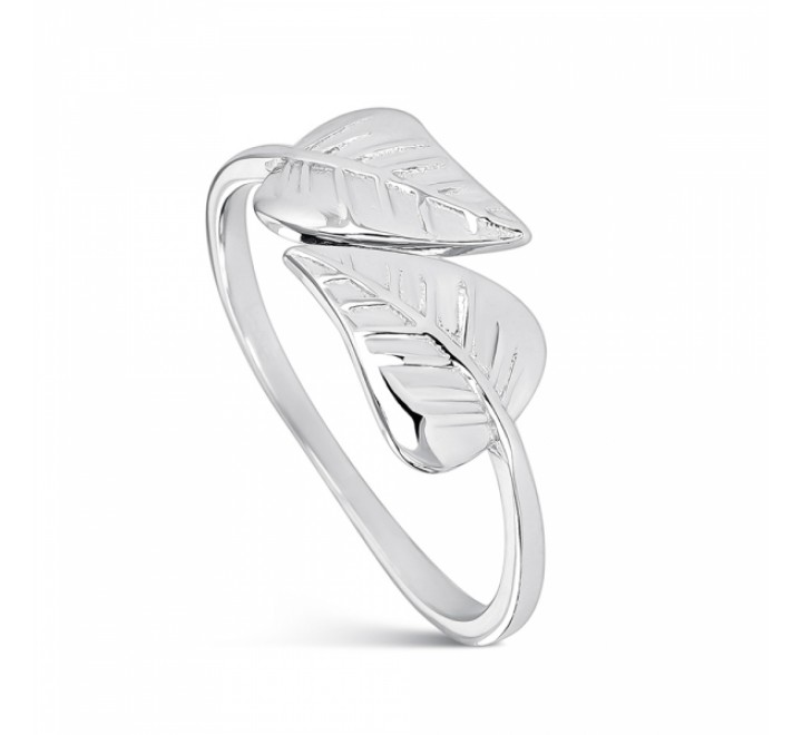 ANILLO PLATA FINO HOJA DE ELEFANTE DOBLE ABIERTO 9108688