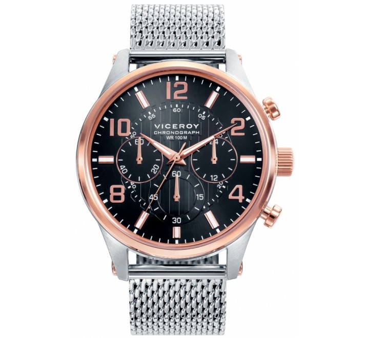 RELOJ VICEROY 46741-55 ESTERILLA ACERO BISEL CHAPADO ROSADO