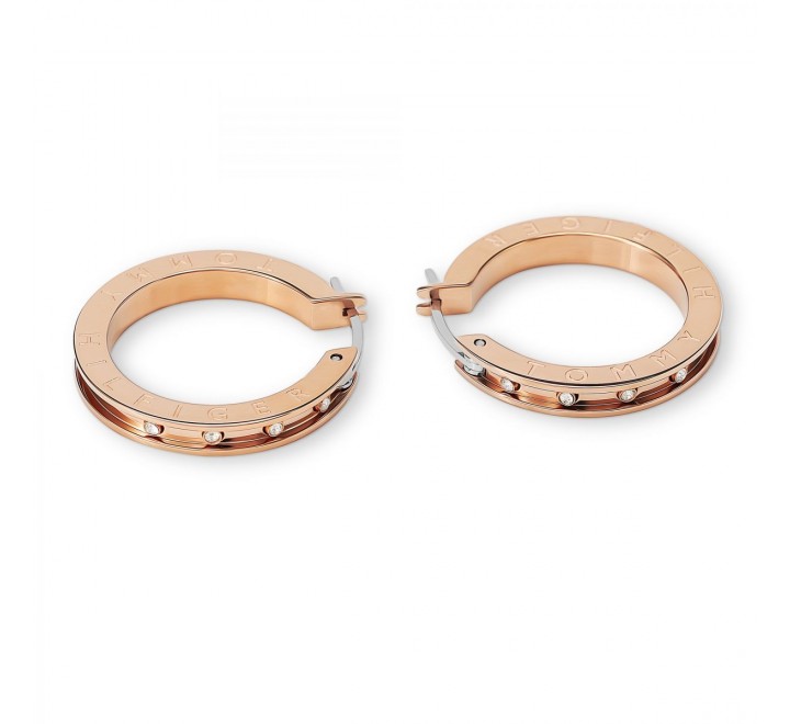 PENDIENTES TOMMY 2780207 ACERO CHAPADO ROSA