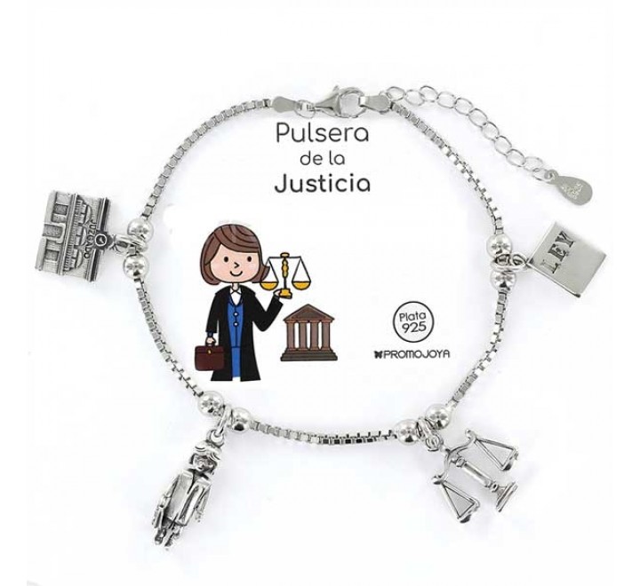 PULSERA PROMOJOYA 9110052 PLATA JUSTICIA CADENA VENECIANA