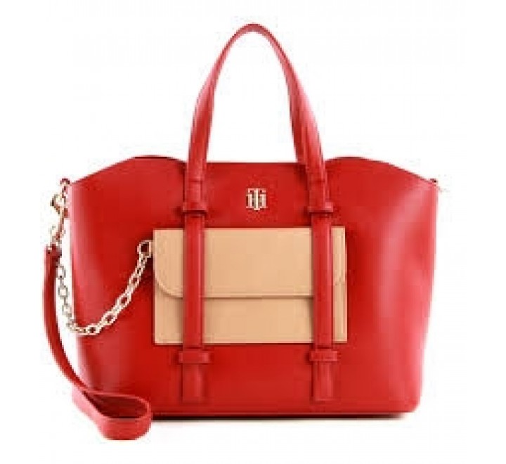 Tommy Hilfiger TH  Bolso Seasonal Satchel Arizona Red 