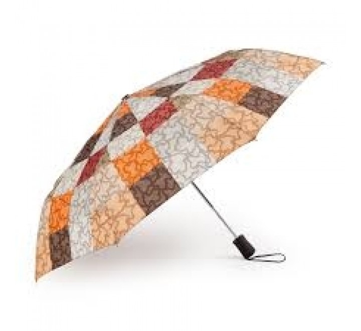 PARAGUAS TOUS 595990006 PLEGABLE KAOS CUADRADOS NARANJA
