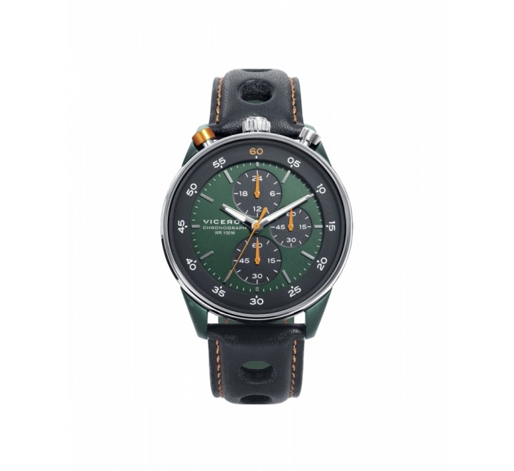 RELOJ VICEROY 46763-24 CORREA PIEL Y ACERO ESFERA VERDE