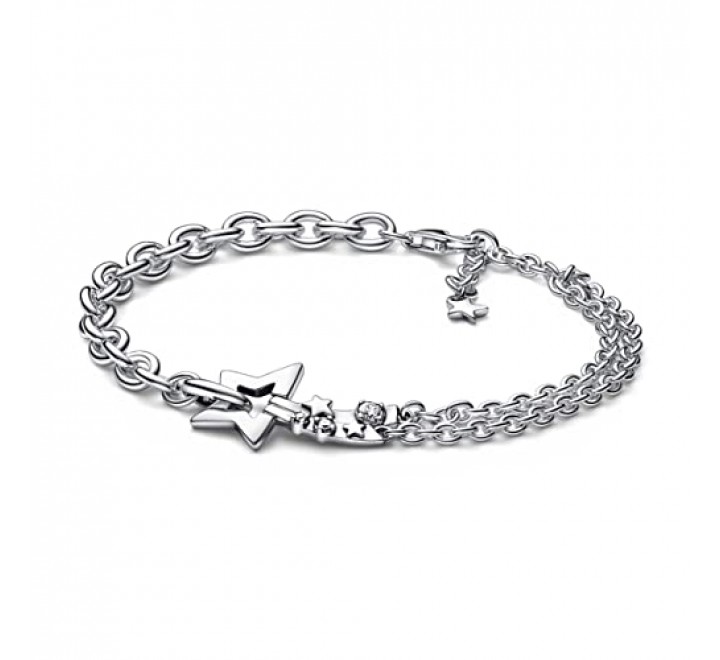 PULSERA PANDORA PLATA ESLABONES ESTRELLA FUGAZ 592409C01-20