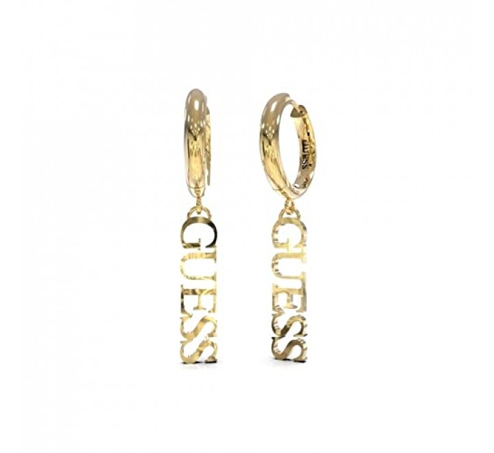 PENDIENTES GUESS ACERO DORADO ARO Y PALABRA JUBE02312JWYGT-U