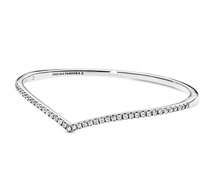 PULSERA PANDORA PLATA RIGIDA CIRCONITAS 17,5CM 597837CZ-2
