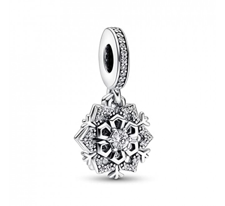 CHARM PANDORA PLATA DOBLE COPO DE NIEVE 792355C01