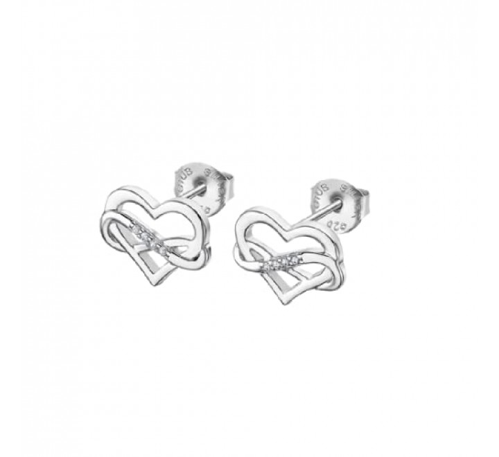 PENDIENTES LOTUS PLATA CORAZON INFINITO CIRCONITA LP3307-4/1