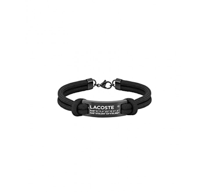 PULSERA LACOSTE NUDOS NEGRA 2040176