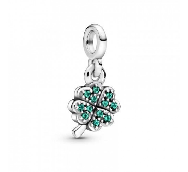 CHARM PANDORA ME PLATA TREBOL 4 HOJAS VERDE 798974C01