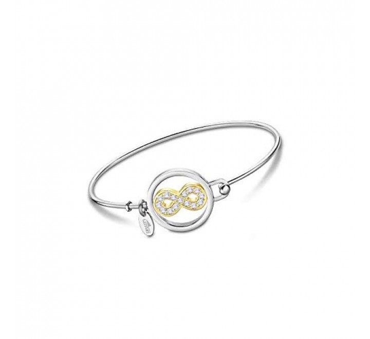 PULSERA LOTUS ACERO RIGIDA INFINITO DORADO LS2014/2/B