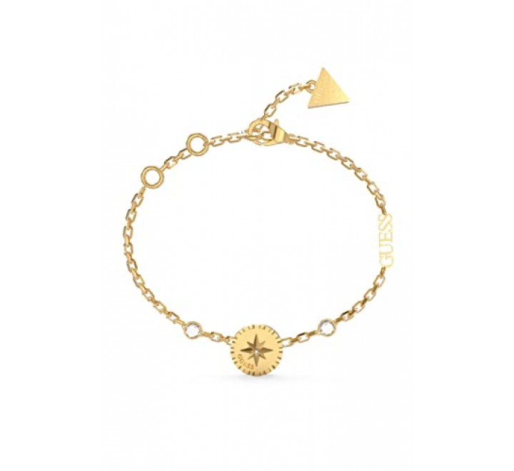 PULSERA GUESS ACERO DORADO REDONDO ESTRELLA JUBB02203JWYGS