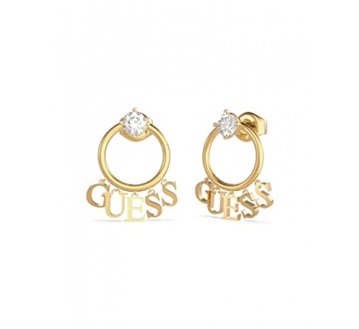 PENDIENTES GUESS ACERO DORADO PALABRA JUBE02222JWYGT-U