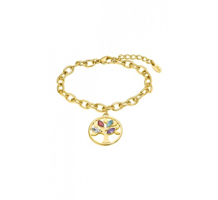 PULSERA LOTUS ACERO DORADO ARBOL DE LA VIDA LS2192/2/2