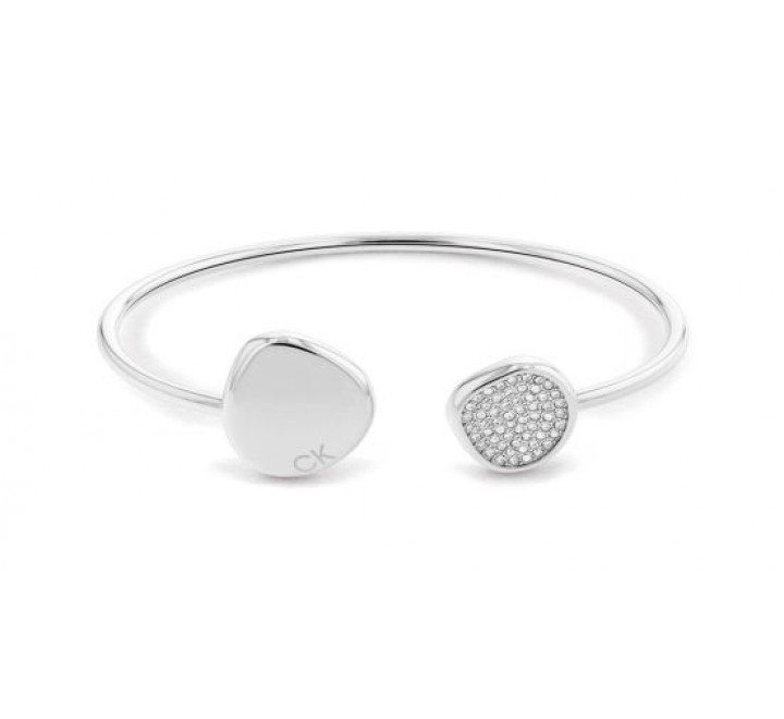 PULSERA CALVIN KLEIN ACERO RIGIDA CON CIRCONITAS 35000214