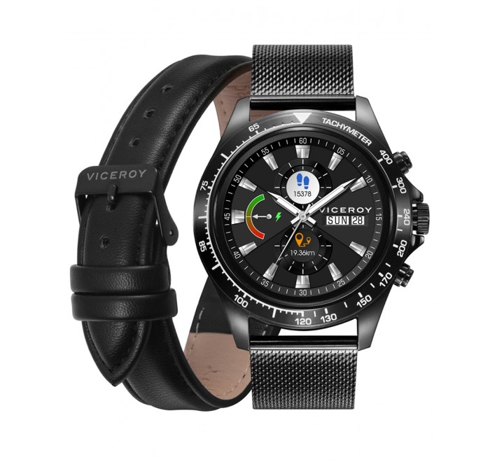 RELOJ VICEROY SMART ACERO NEGRO CORREA REGALO 401253-10