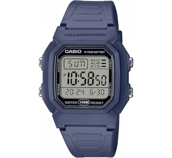 RELOJ CASIO DIGITAL SILICONA GRIS W-800H-2AES