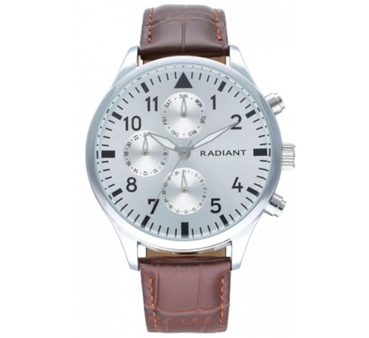RELOJ RADIANT CABALLERO CORREA PIEL ESFERA GRIS RA612707