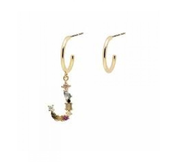 PENDIENTES PDPAOLA AR01-260-U PLATA CHAPADA LETRA J