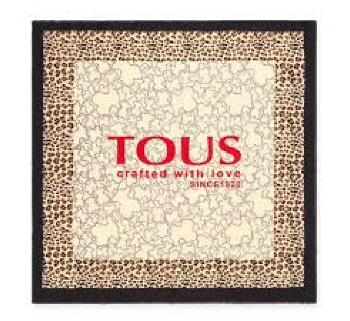 FOULARD TOUS 095920625 130X130 KAOS ICON LEO BEIGE-NEGRO