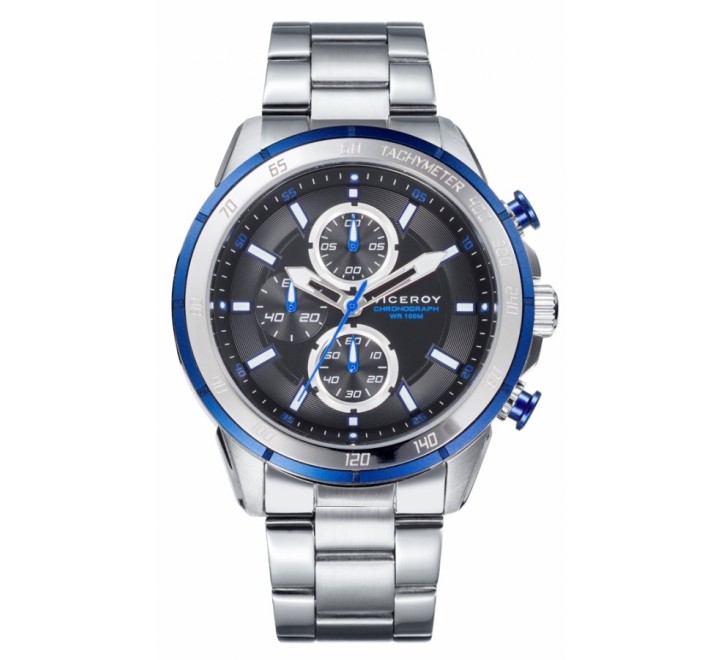 RELOJ VICEROY 46801-57 CABALLERO ACERO BISEL AZUL Y ACERO
