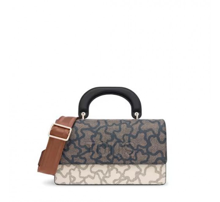 BANDOLERA TOUS M SOLAPA KAOS ICON BEIG-NEGRO 2002127552