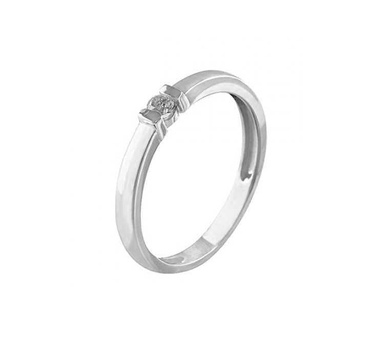 ANILLO ORO BLANCO Y BRILLANTE 0,10 KTES 538355
