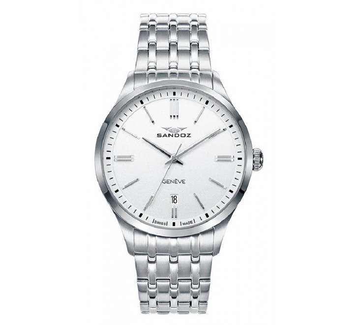 Inside CBE20 S7344875020 RELOJ SANDOZ 81467-07 CABALLERO ACERO ESFERA BLANCA