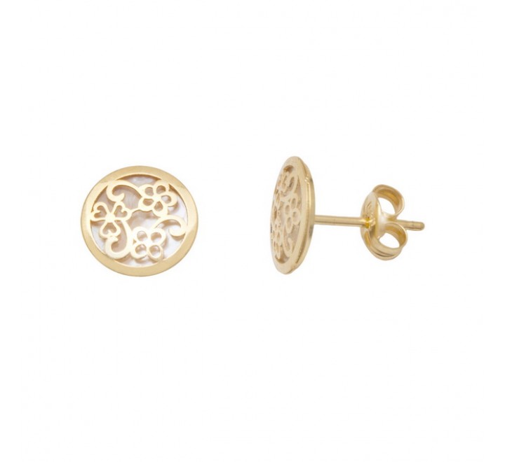 PENDIENTES ORO 18 KTES FLOR CORAZON NACAR 55996-P/A/NA