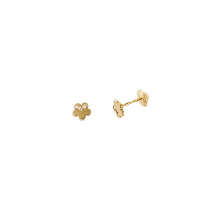 PENDIENTES ORO 18 KTES DE FLORCON CIRCONITA  56362-P/A/CI